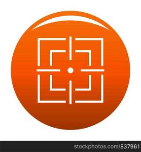 Focusing icon. Simple illustration of focusing vector icon for any design orange. Focusing icon vector orange