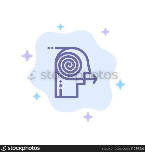 Focusing Solutions, Business, Effort, Focus, Focusing Blue Icon on Abstract Cloud Background