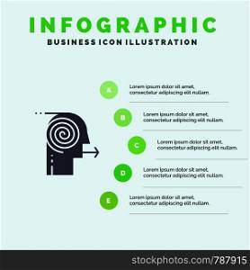 Focusing Solutions, Business, Effort, Focus, Focusing Solid Icon Infographics 5 Steps Presentation Background