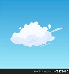 fog cloud cartoon vector smoke effect, dust sky, fluffy air wind flat cartoon color illustration. fog cloud cartoon vector