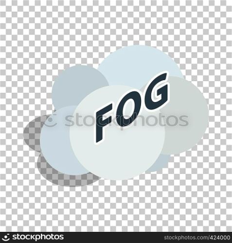 Fog cloud isometric icon 3d on a transparent background vector illustration. Fog cloud isometric icon