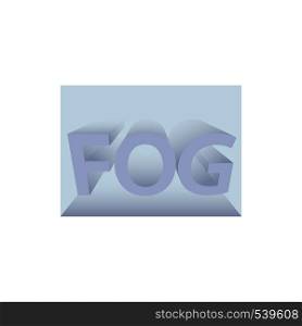 Fog icon in cartoon style on a white background. Fog icon in cartoon style