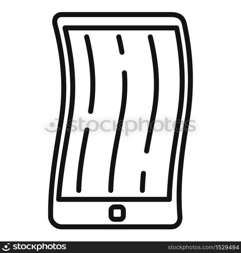 Foldable cellphone icon. Outline foldable cellphone vector icon for web design isolated on white background. Foldable cellphone icon, outline style