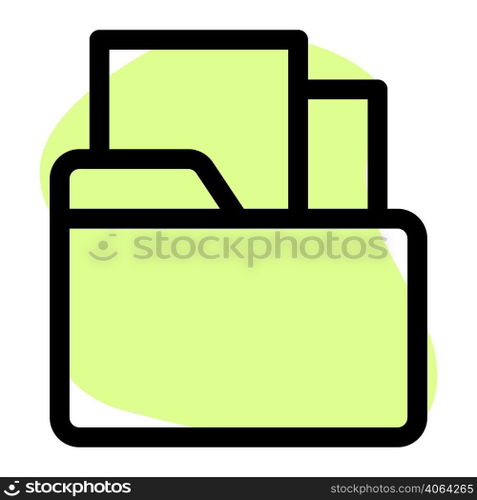 Folder a virtual storage for documents.