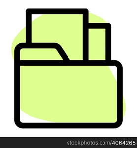 Folder a virtual storage for documents.