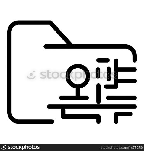 Folder and electronic board icon. Outline folder and electronic board vector icon for web design isolated on white background. Folder and electronic board icon, outline style