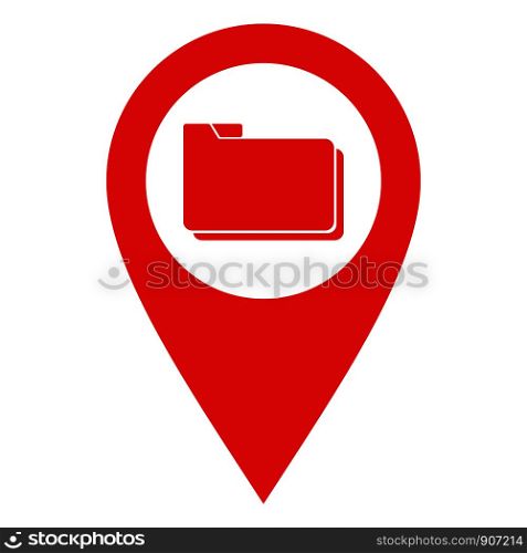 Folder and location pin