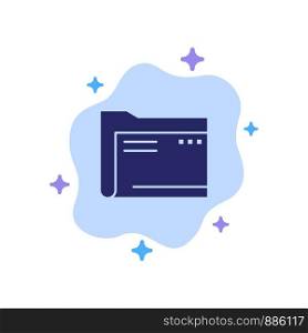 Folder, Archive, Computer, Document, Empty, File, Storage Blue Icon on Abstract Cloud Background