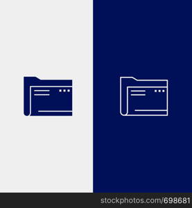 Folder, Archive, Computer, Document, Empty, File, Storage Line and Glyph Solid icon Blue banner Line and Glyph Solid icon Blue banner