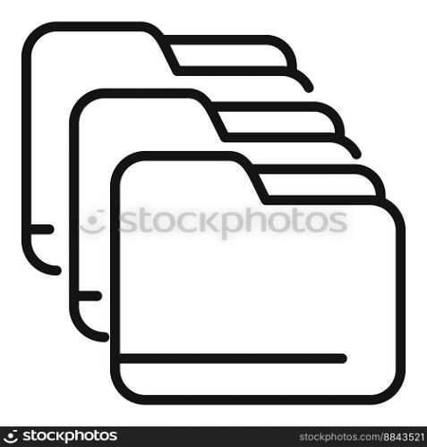 Folder backup icon outline vector. Data cloud. Digital file. Folder backup icon outline vector. Data cloud
