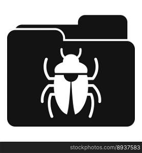 Folder bug icon simple vector. Fraud alert. Crime email. Folder bug icon simple vector. Fraud alert