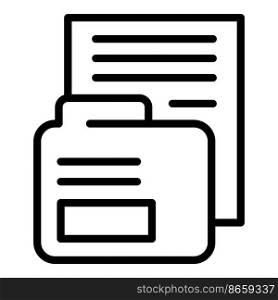Folder case icon outline vector. Study research. Learn data. Folder case icon outline vector. Study research