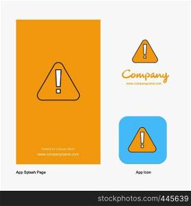Folder Company Logo App Icon and Splash Page Design. Creative Business App Design Elements