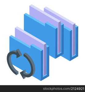 Folder data icon isometric vector. File document. Pc computer. Folder data icon isometric vector. File document