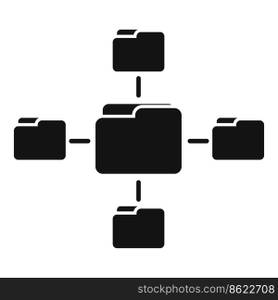 Folder database icon simple vector. Customer data. Client software. Folder database icon simple vector. Customer data