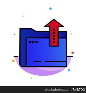 Folder, Document, File, Storage Abstract Flat Color Icon Template