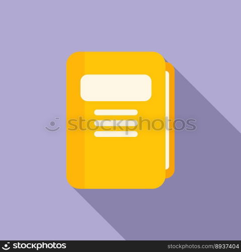 Folder document icon flat vector. Manual page. Report project. Folder document icon flat vector. Manual page