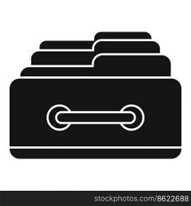 Folder drawer icon simple vector. Platform system. Consumer access. Folder drawer icon simple vector. Platform system