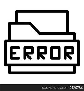 Folder error icon outline vector. Website code. Web design. Folder error icon outline vector. Website code