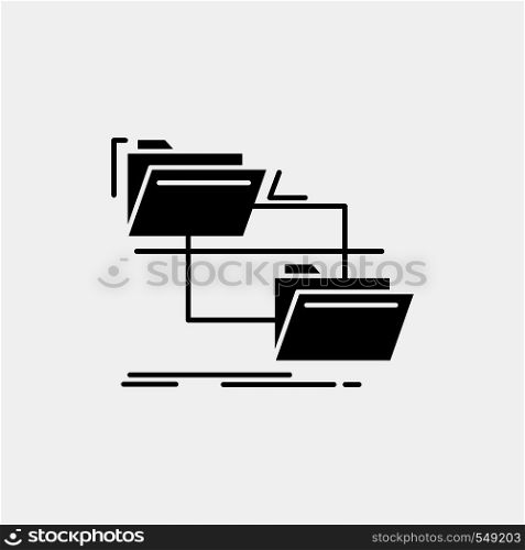 folder, file, management, move, copy Glyph Icon. Vector isolated illustration. Vector EPS10 Abstract Template background