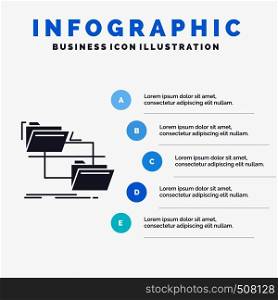 folder, file, management, move, copy Infographics Template for Website and Presentation. GLyph Gray icon with Blue infographic style vector illustration.. Vector EPS10 Abstract Template background