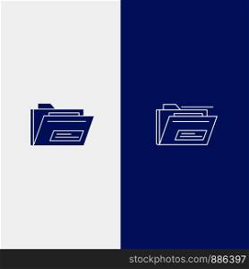 Folder, File, Zip, Rar, Line and Glyph Solid icon Blue banner Line and Glyph Solid icon Blue banner