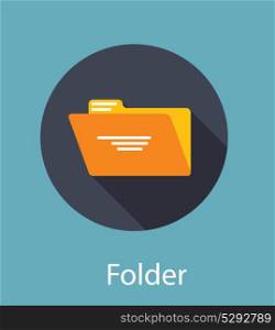 Folder Flat Icon Concept Vector Illustration. EPS10. Folder Flat Icon Concept Vector Illustration