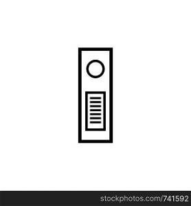Folder for documents. Outline simple icon. File protection, data security, safe confidential information. Vector illustration for design, web, app, infographic.