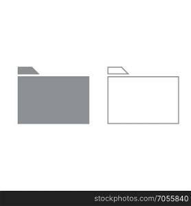 Folder grey set icon .