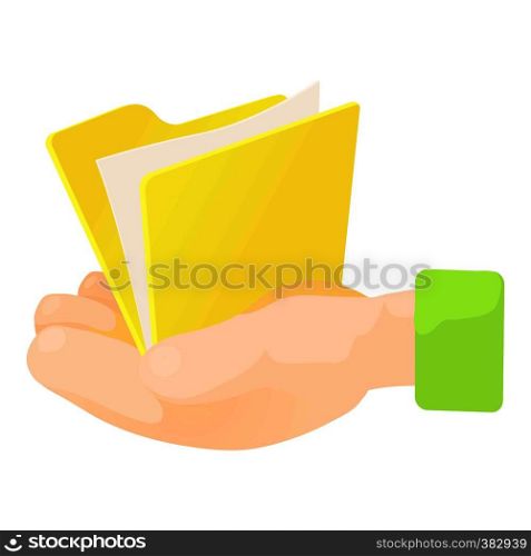 Folder icon. Cartoon illustration of folder vector icon for web. Folder icon, cartoon style
