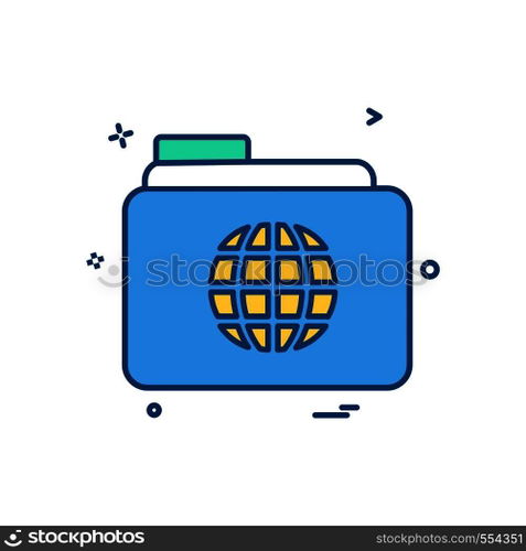 Folder icon design vector
