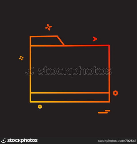 Folder icon design vector