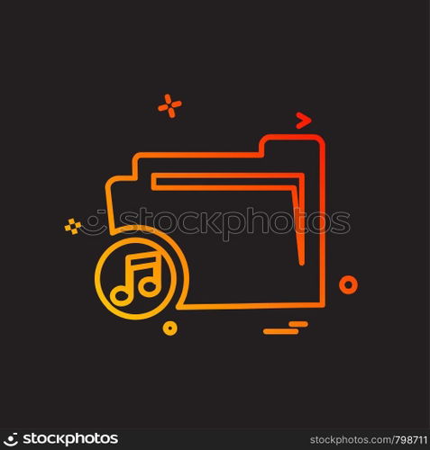 Folder icon design vector