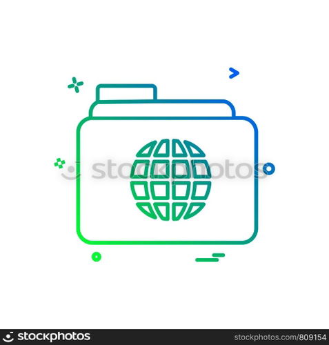 Folder icon design vector