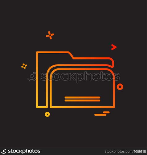Folder icon design vector