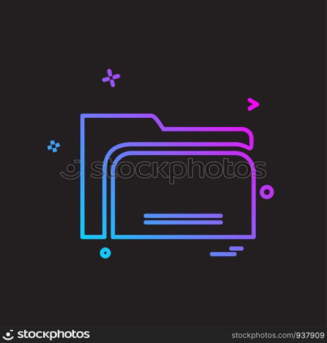 Folder icon design vector