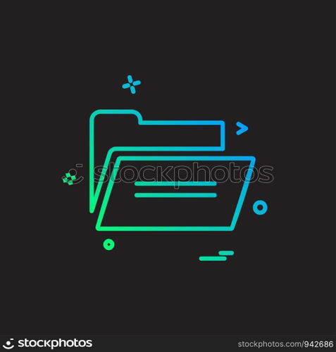 Folder icon design vector