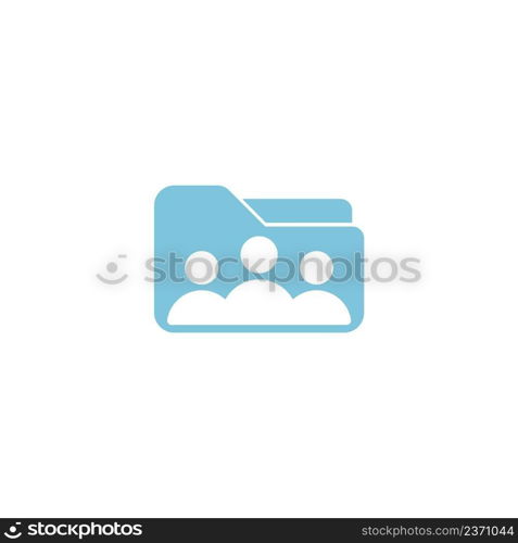 Folder icon flat design template vector illustration