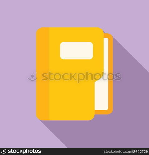 Folder icon flat vector. Crm database. Data system. Folder icon flat vector. Crm database