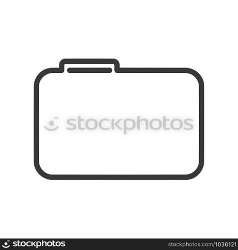 Folder icon in simple vector style