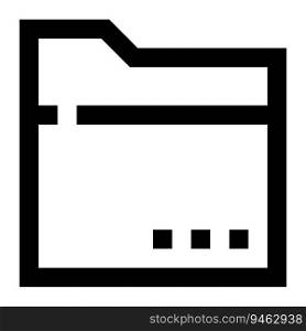 Folder icon. Internet technology concept. Icon in line style