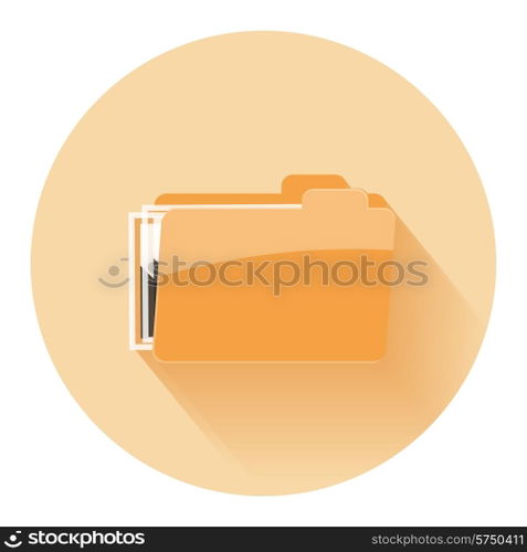 Folder icon, isolated on white background