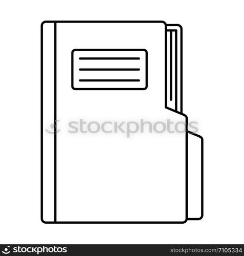 Folder icon. Outline illustration of folder vector icon for web design isolated on white background. Folder icon, outline style