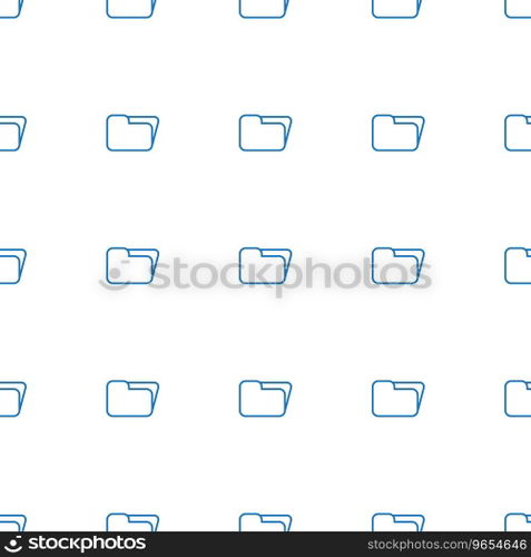 Folder icon pattern seamless white background Vector Image