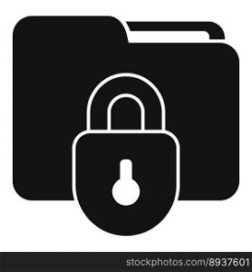 Folder lock icon simple vector. Malware virus. Web alert. Folder lock icon simple vector. Malware virus