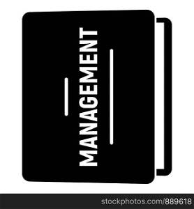 Folder management icon. Simple illustration of folder management vector icon for web design isolated on white background. Folder management icon, simple style