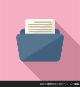 Folder message icon flat vector. Note article. Documet office. Folder message icon flat vector. Note article