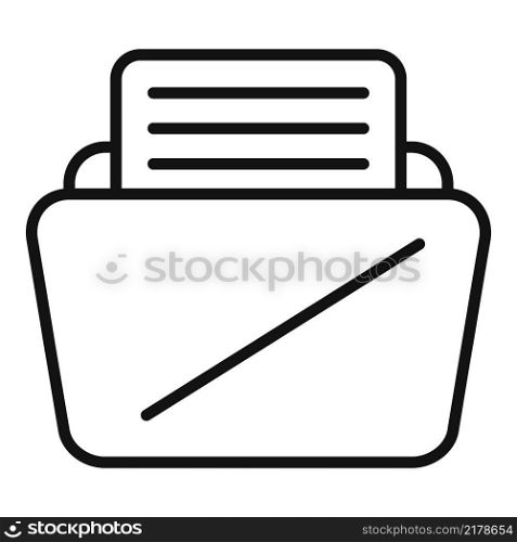 Folder message icon outline vector. Note article. Documet office. Folder message icon outline vector. Note article