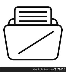 Folder message icon outline vector. Note article. Documet office. Folder message icon outline vector. Note article