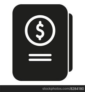 Folder money document icon simple vector. Bank finance. Business reserve. Folder money document icon simple vector. Bank finance